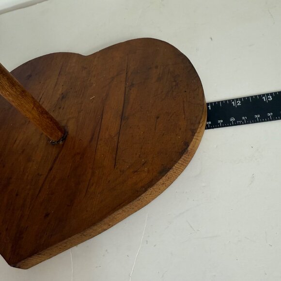 Christmas Mistletoe Ornament Display Stand Rustic Wooden Heart Stocking Holder - Picture 10 of 14